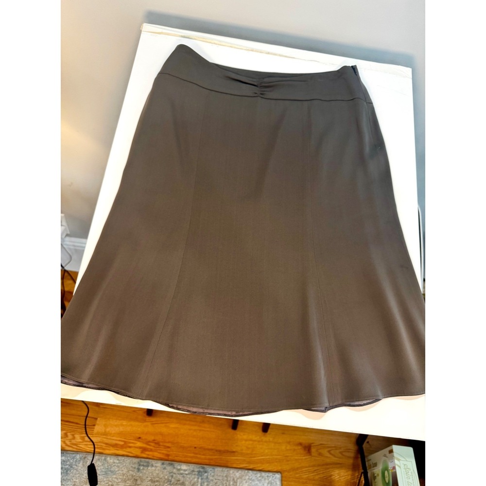 Georgio Armani 100%Silk Gray Lined Skirt Made‎ in Italy XL 44. EUC - Picture 3 of 9